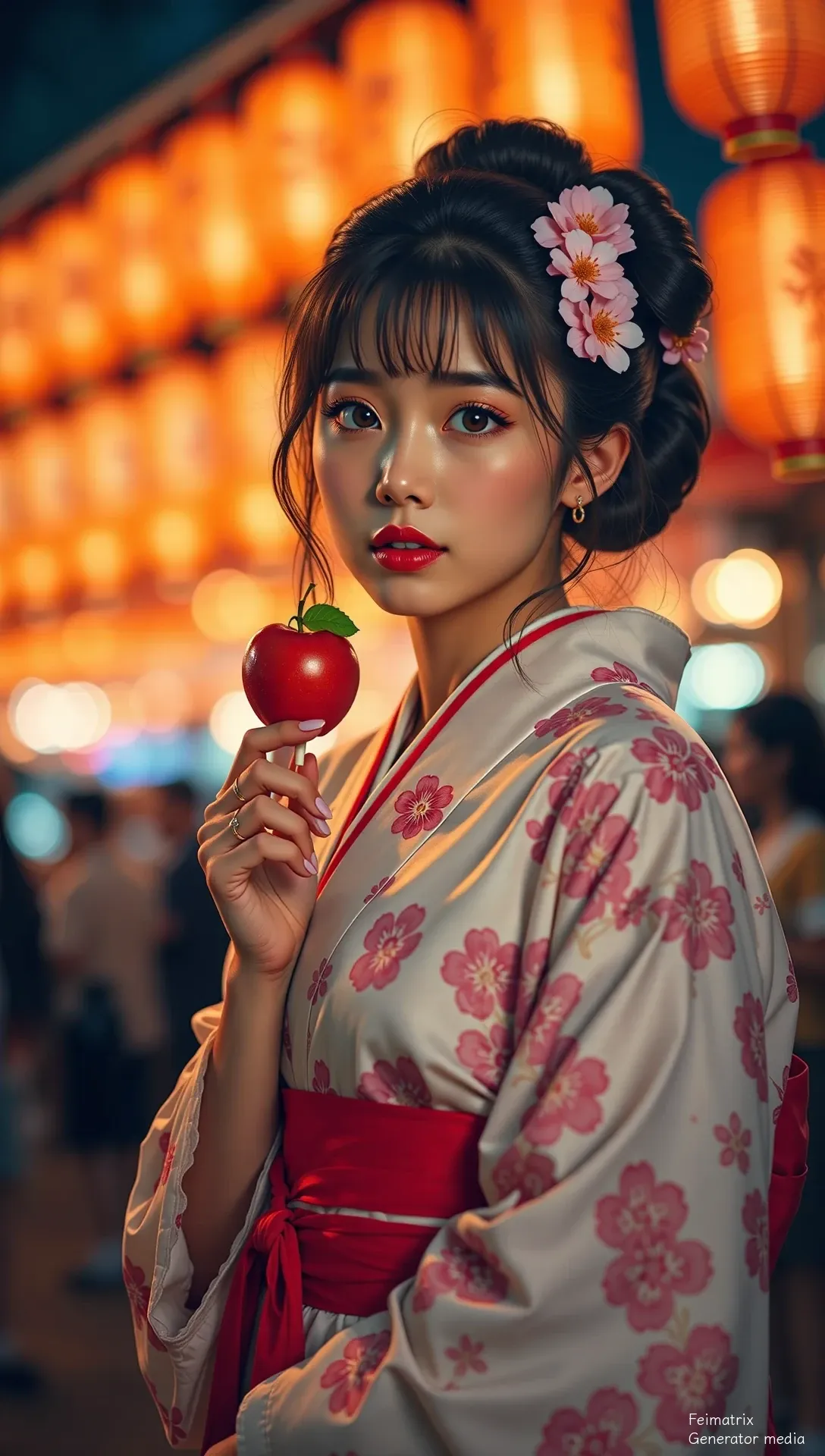 Ephemeral Bloom in Neon Dusk