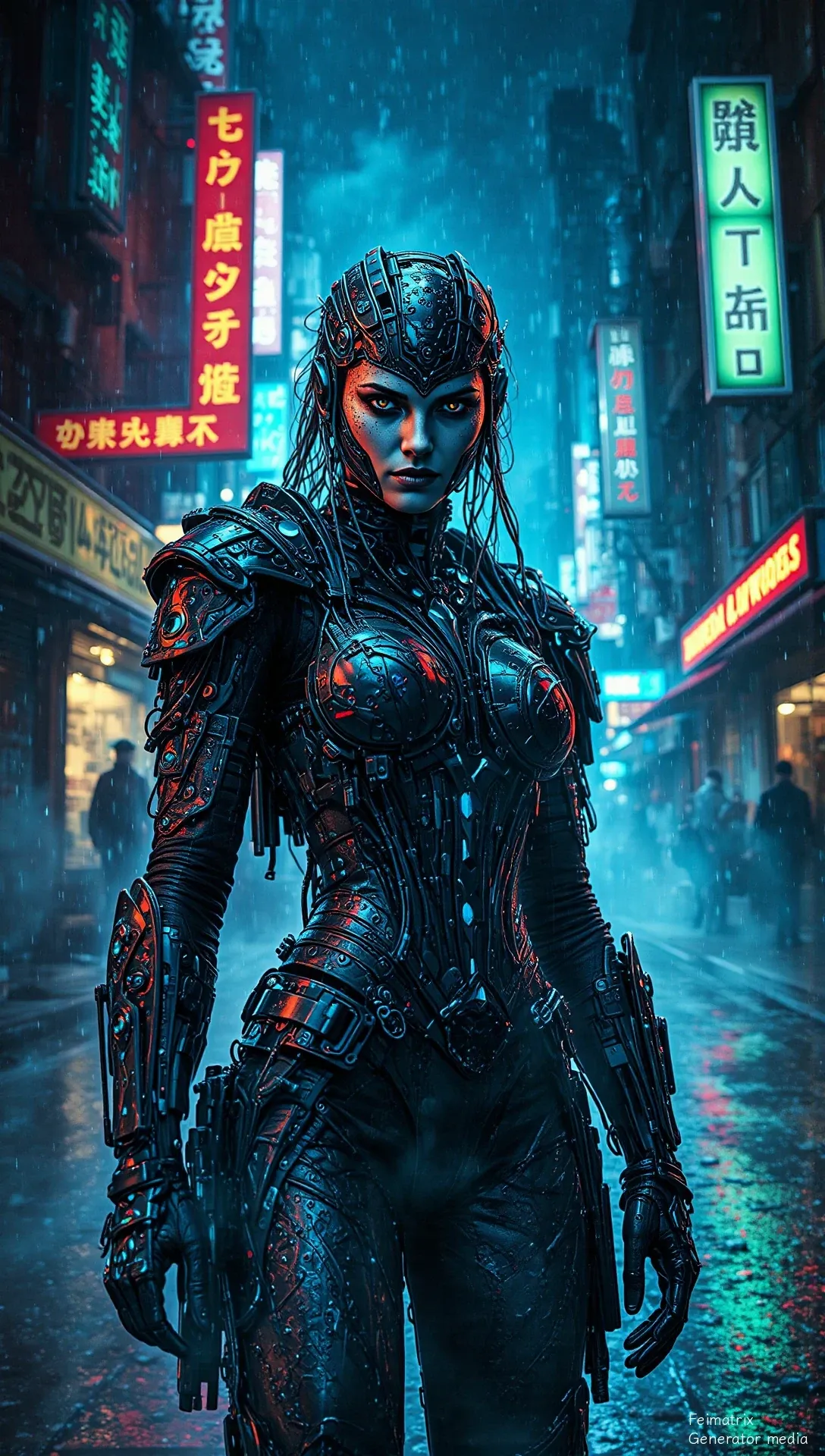 Bleeding Blue and Red Light