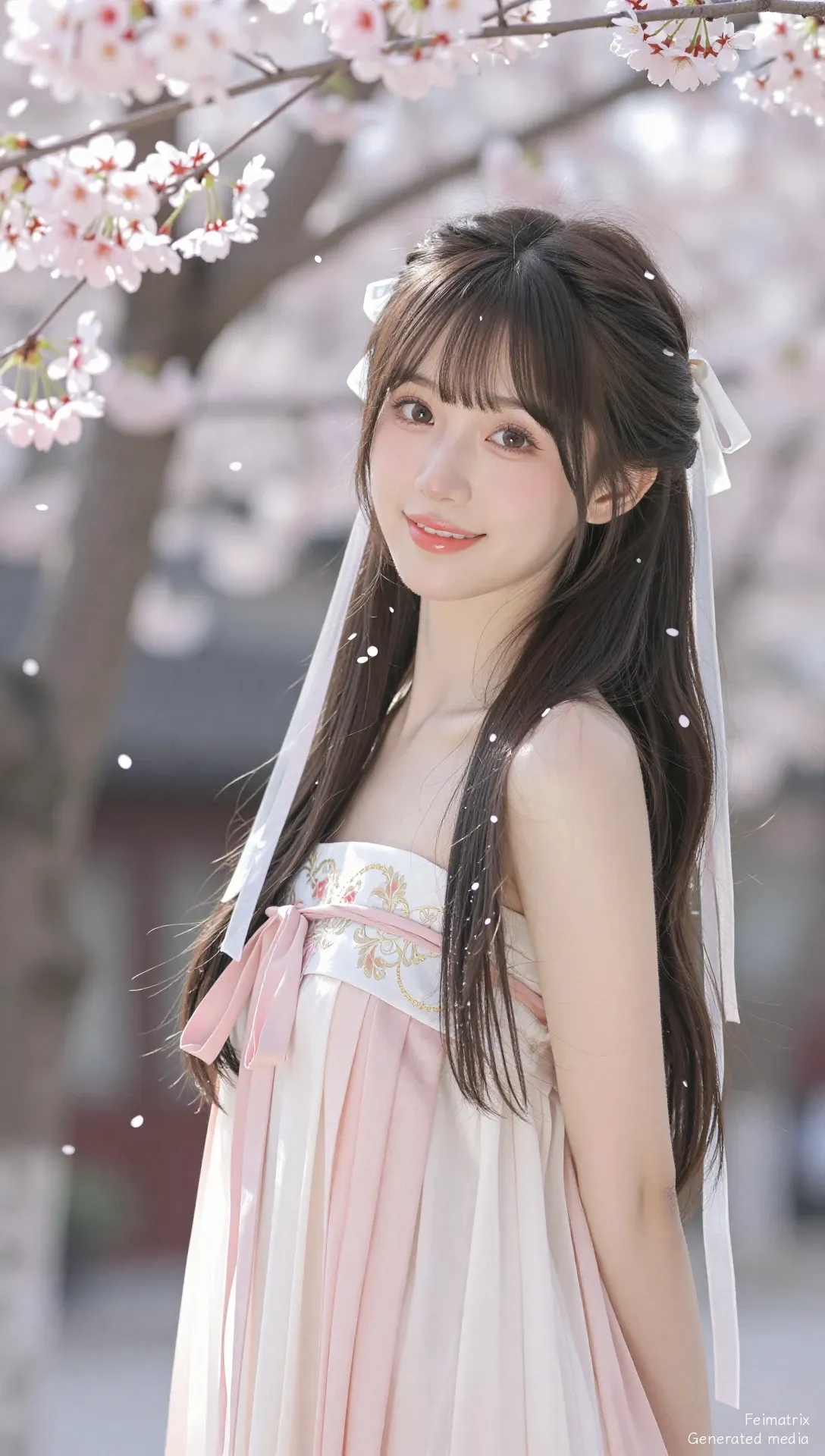 The Soft Gravity of Falling Petals