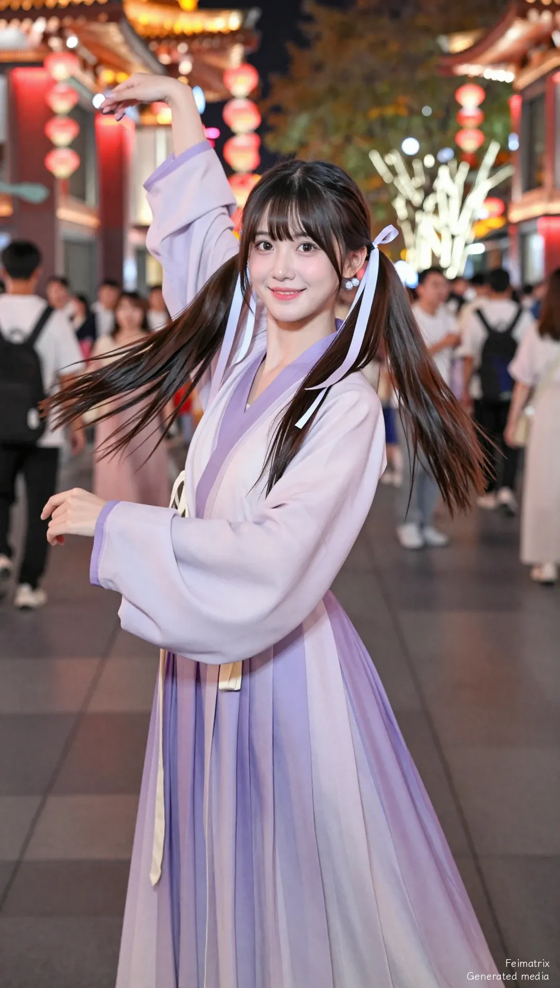 Lavender Ink in the Neon Rain