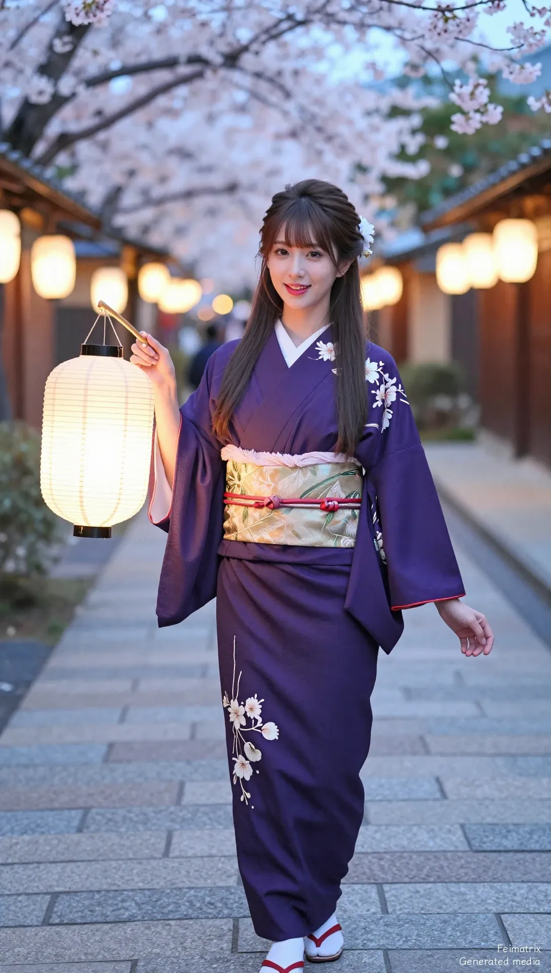 The Lantern's Ghostly Promise in Neon Twilight