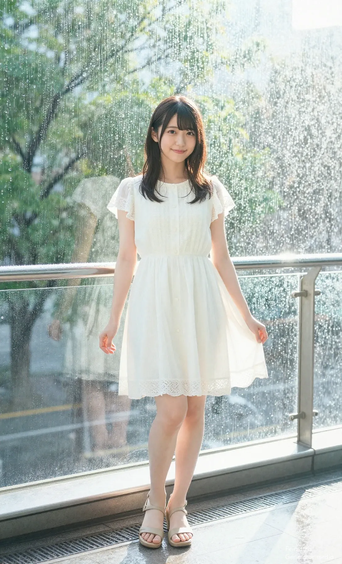 White Lace and Rain-Slicked Glass