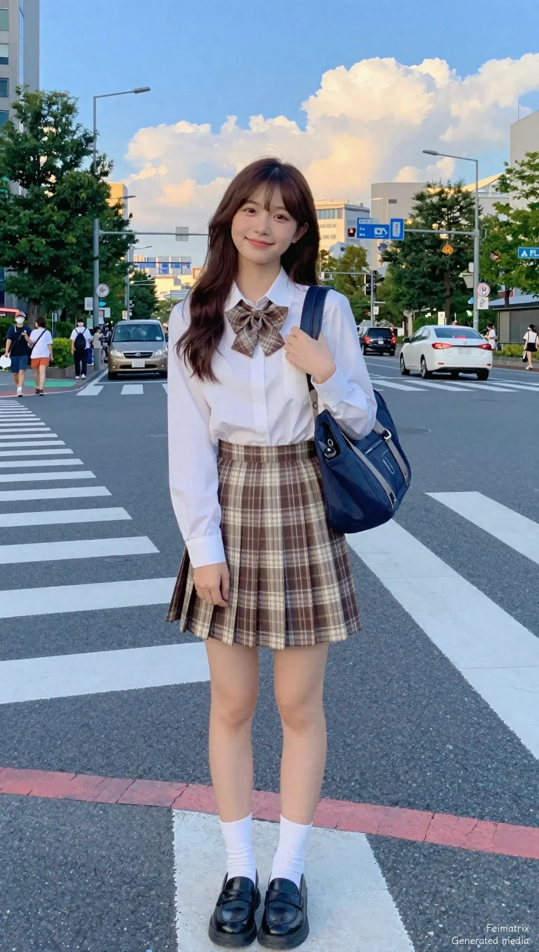 The Asphalt Bloom in a Plaid Skirt