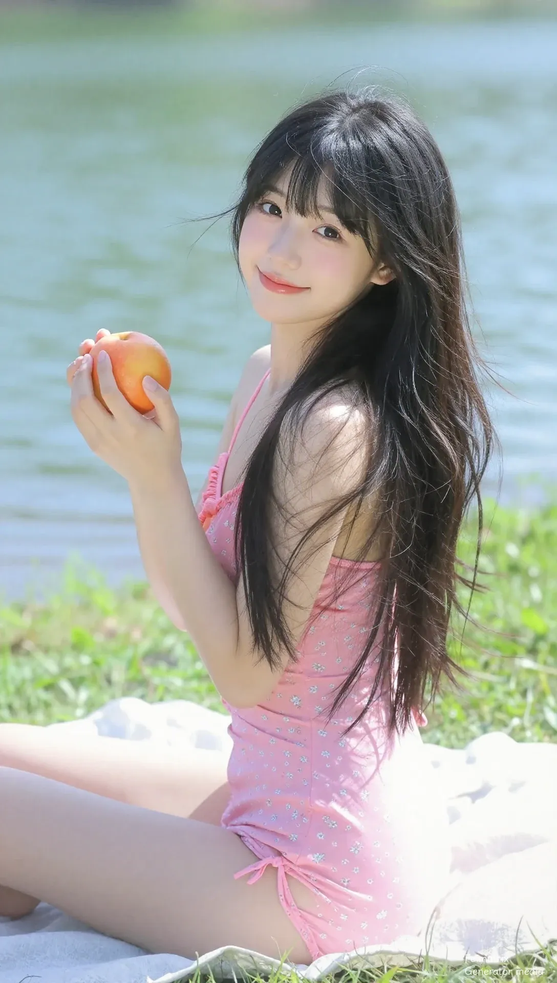 The Peach's Pulsing Core: A Digital Springtime