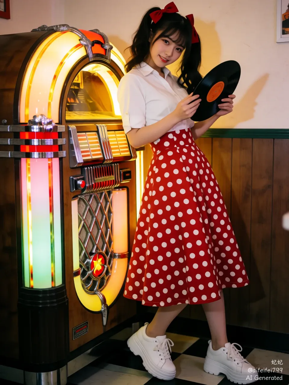 Vinyl Echoes in a Neon Heartbeat