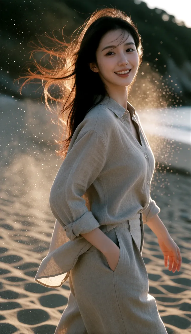 Golden Hour Echoes: The Scent of Salt and Linen