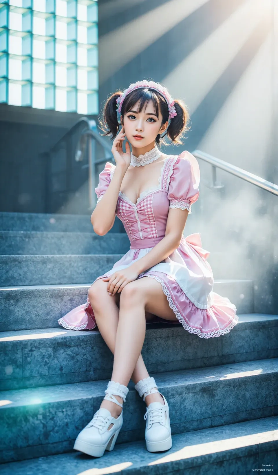 Soaking up these golden hour rays in my favorite pastel pink! ✨ This dress just makes me feel like I'm in a sweet dream. 💖