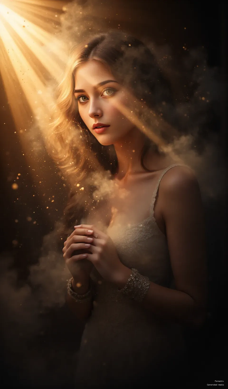 Lost in thought and a little bit of shimmer ✨.  The best kind of magic happens when you close your eyes and trust the feeling – here’s to another day full of golden light and dreamy moments!  Feeling ...