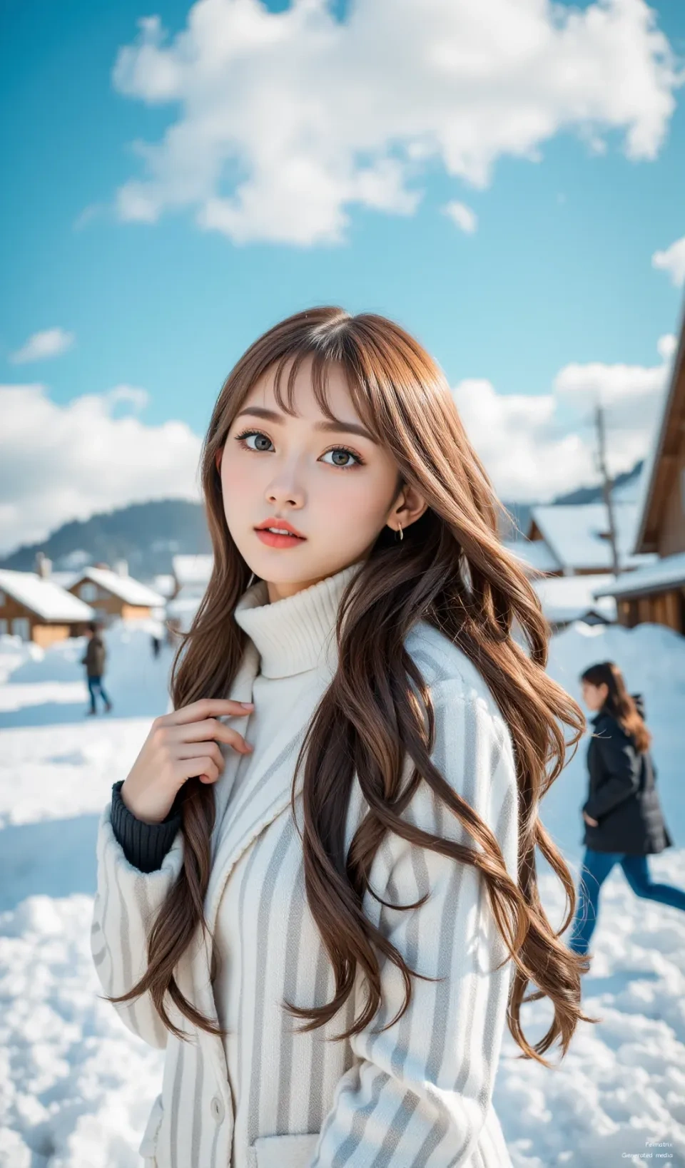 ❄️ Winter’s magic just hit me.  
I’m not just posing — I’m living it.  
Snow, sun, and a vibe that feels like a dream.  
Who else is ready to chase the chill? 🌲✨