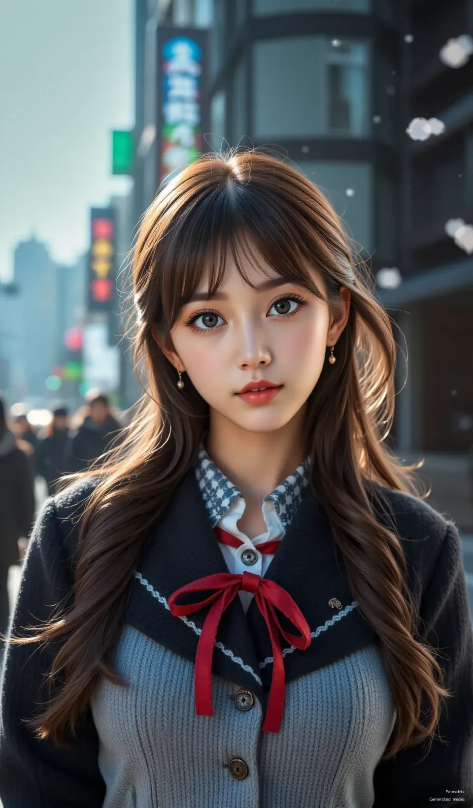 I just stepped out of school... and the city’s lights are already calling my name. 🌆   Can’t wait to see what today brings.