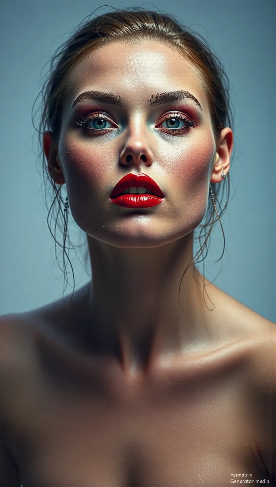 Crimson Bloom in Concrete Rain