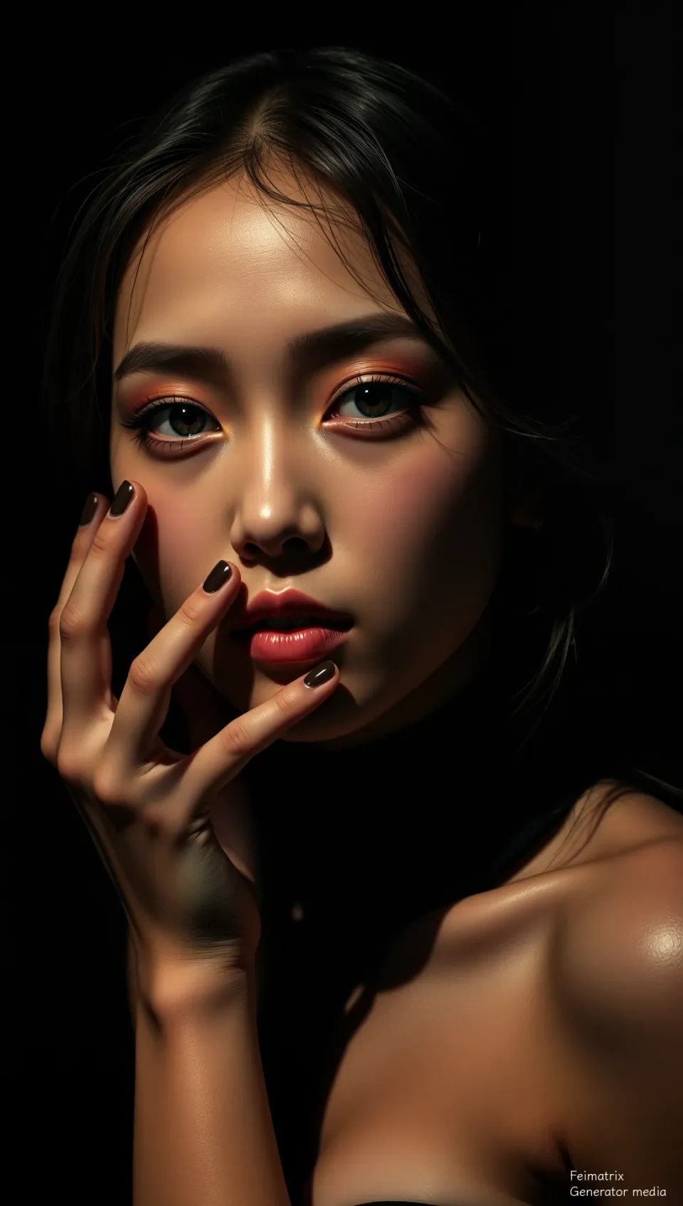 Crimson Bloom After Rain