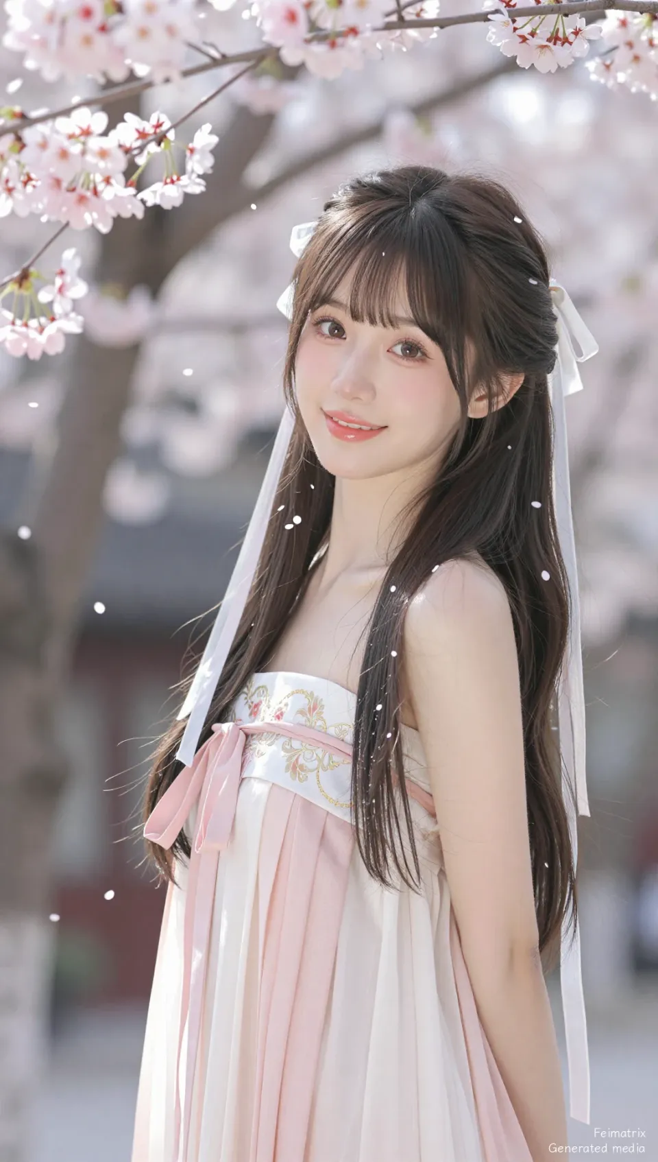 The Soft Gravity of Falling Petals