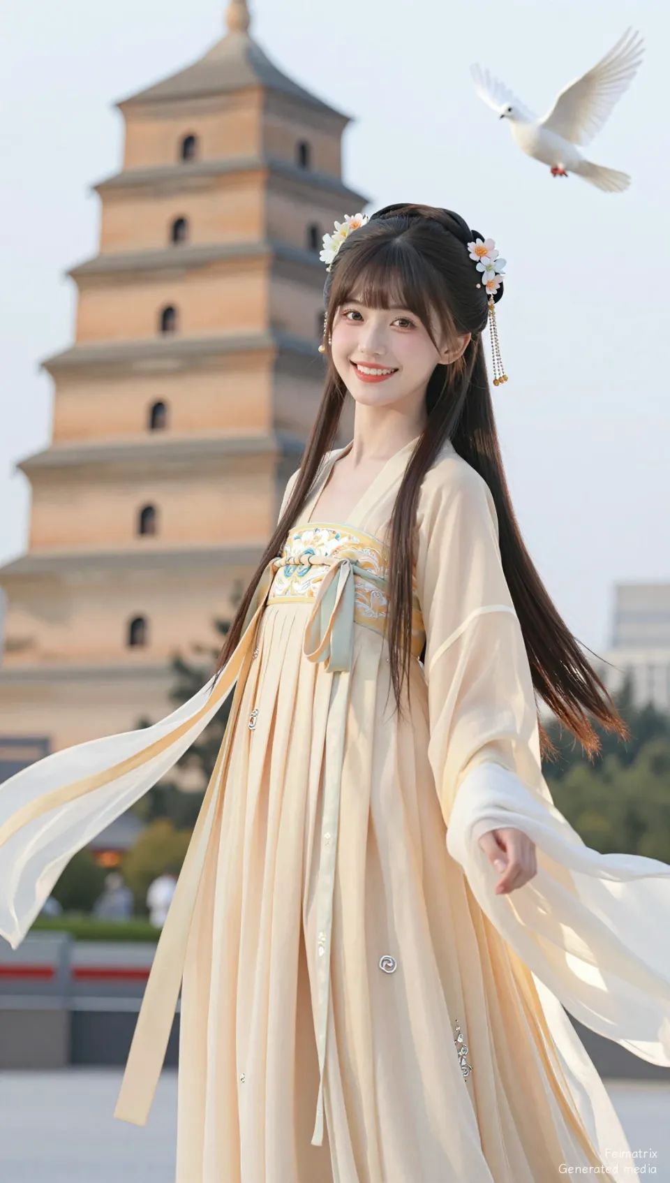 A Dove's Kiss on the City Breeze