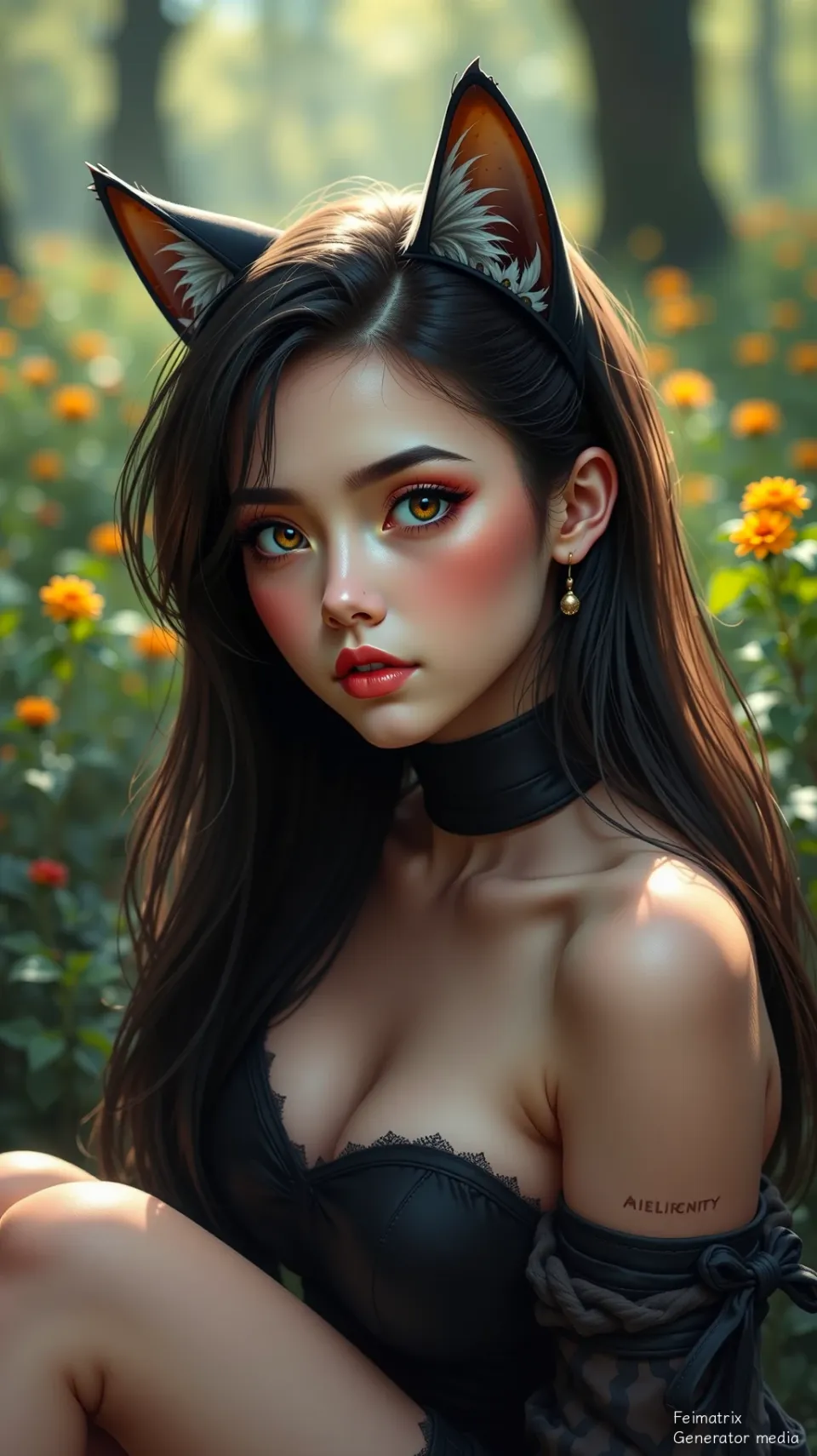 Velvet Dusk in a Concrete Garden