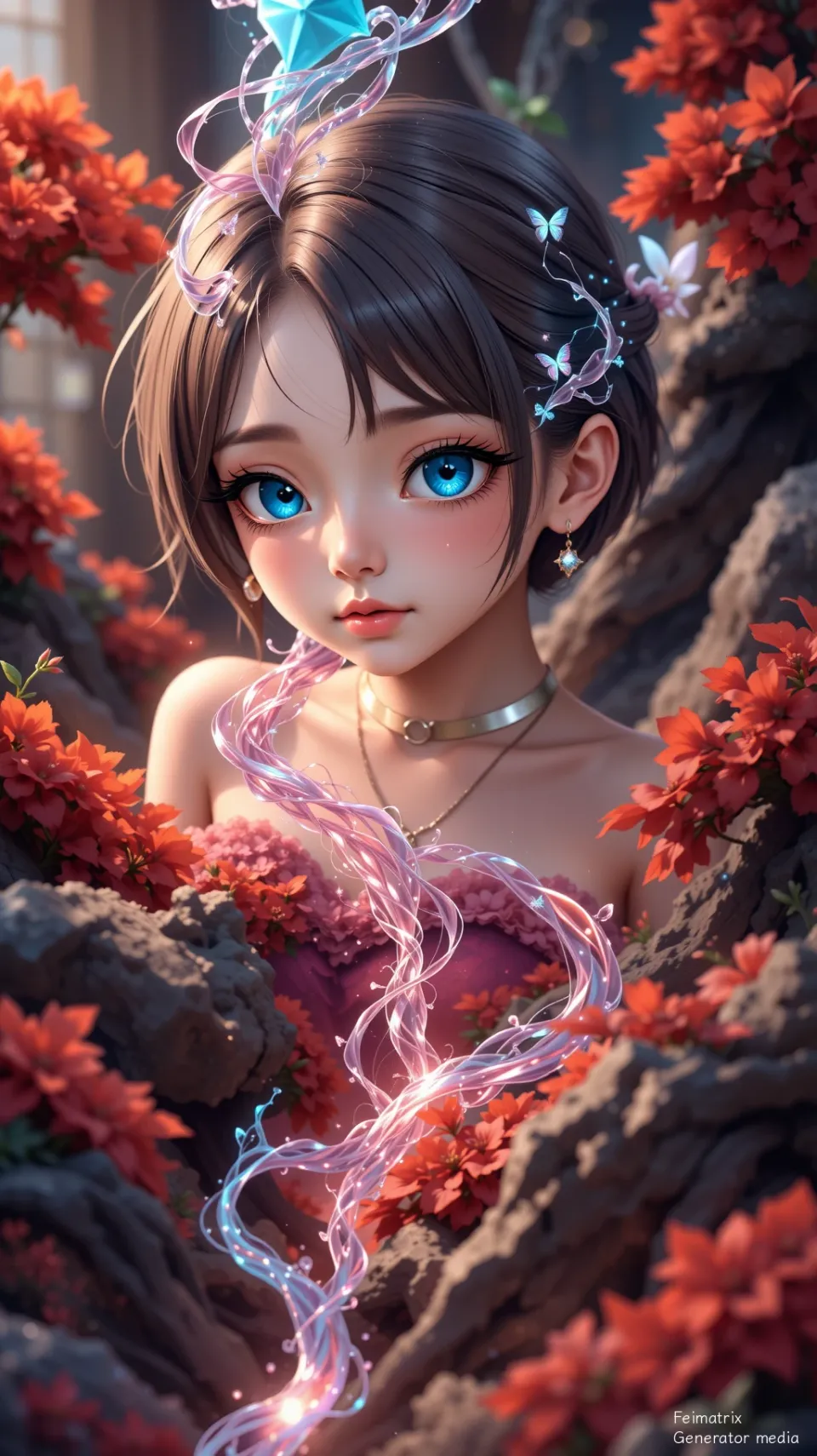 Electric Petals & Cobalt Gaze