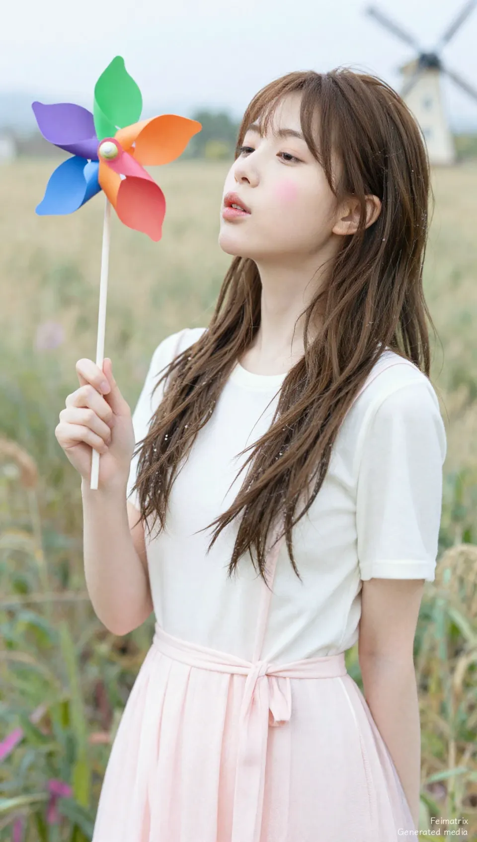 The Wind’s Soft Confession in Pastel Pink