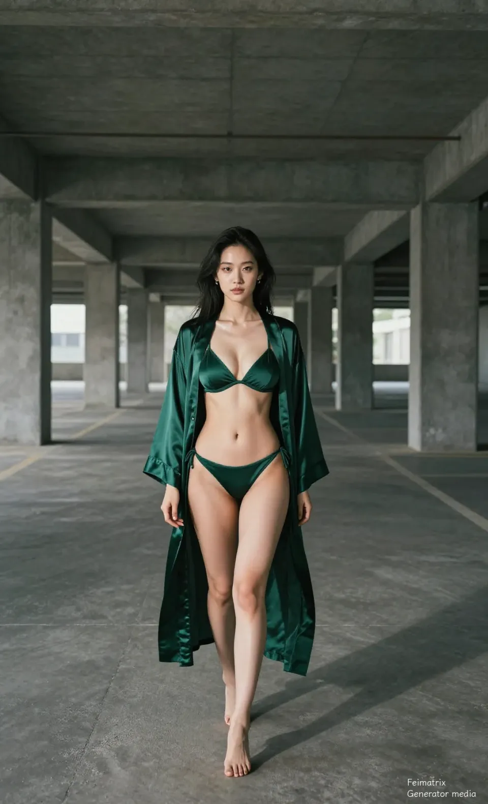 Emerald Echoes in Concrete Silence