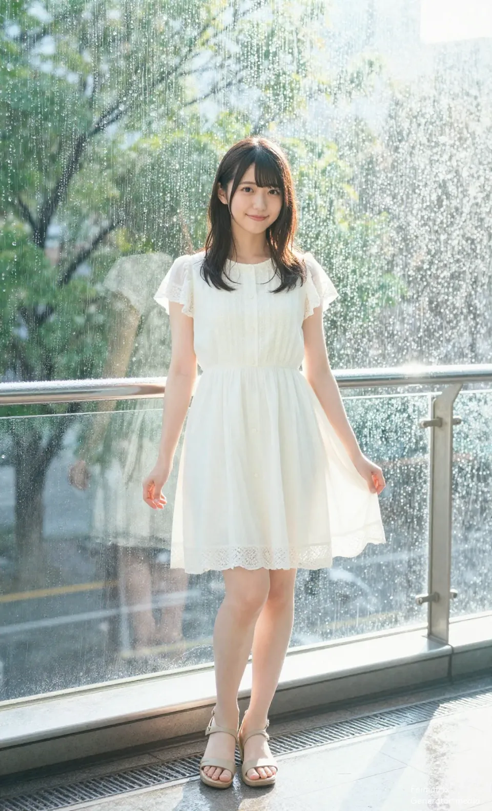 White Lace and Rain-Slicked Glass